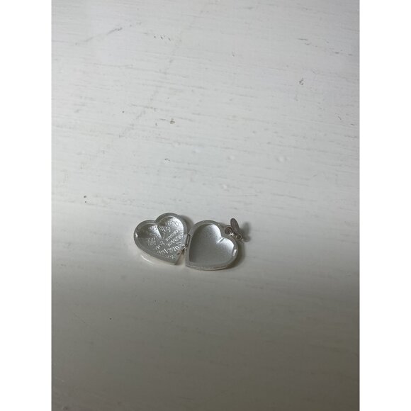 952 Italy Silver Heart Locket Pendant With "Forever" Engraving - Picture 4 of 5